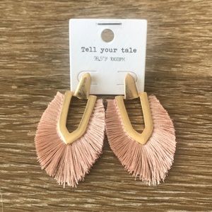 Pink Fringe Earrings! (Brand New)